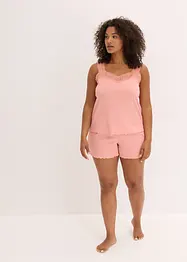 Shortama met sierlijk kant, bonprix