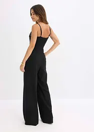 Jersey jumpsuit met kant, bonprix
