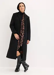 Lange jas in wollen look, bonprix