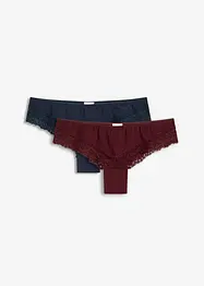 Brazilian slip met kant en biologisch katoen (set van 4), bonprix