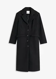 Lange jas in wollen look, bonprix