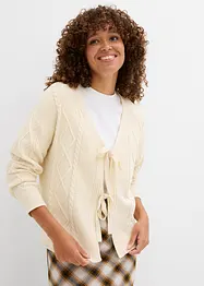 Gebreid vest met strikken, bonprix