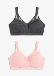 Steun bh zonder beugels met gewatteerde bandjes (set van 2), bonprix