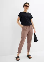Comfortabele jersey broek met strikkoordjes, bonprix