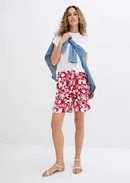 Wijde viscose short met high waist comfortband, bonprix