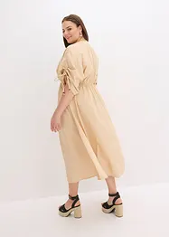 Maxi-jurk met wijde mouwen van structuurstof, bonprix