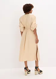 Maxi-jurk met wijde mouwen van structuurstof, bonprix