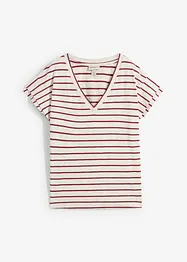 Gestreepte shirt met volantmouwen, bonprix