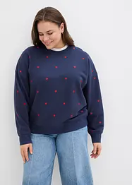 Oversized sweater met borduursel, bonprix