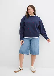 Oversized sweater met borduursel, bonprix