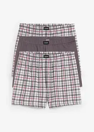 Losse jersey boxers (set van 3) geruit, bonprix