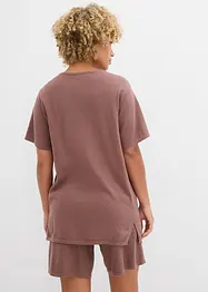 Gebreid shirt met linnen, bonprix