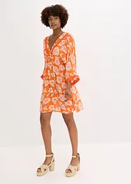 Tuniekjurk met kant van gestructureerde viscose, bonprix