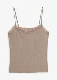 Top met spaghettibandjes van licht crêpe, bonprix