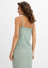 Top met spaghettibandjes van licht crêpe, bonprix