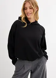 Hoodie van licht glanzende viscosemix, bonprix