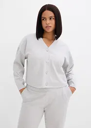 Sweatvest van licht glanzende viscosemix, bonprix