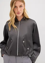 Bomber van glanzende viscosemix, bonprix