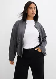 Bomber van glanzende viscosemix, bonprix