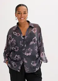 Oversized blouse van luchtige chiffon, bonprix