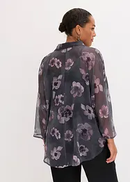 Oversized blouse van luchtige chiffon, bonprix