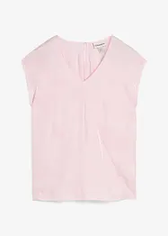 Blouse van satijn met korte mouwen, bonprix