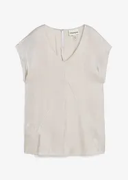 Blouse van satijn met korte mouwen, bonprix