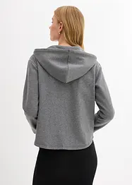 Sweatvest met capuchon van zachte scubastof, bonprix