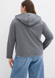 Sweatvest met capuchon van zachte scubastof, bonprix
