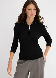 Geribd shirt in een zachte viscosemix, bonprix