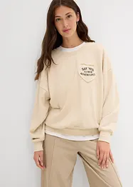Oversized sweater in een zachte katoenmix, bonprix