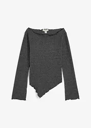 Geribd shirt in een zachte viscosemix, bonprix