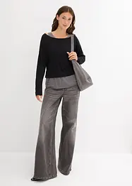 Top en longsleeve  van jersey (2-dlg. set), bonprix
