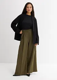 Broek in een viscosemix met gespen aan de zijkanten, bonprix