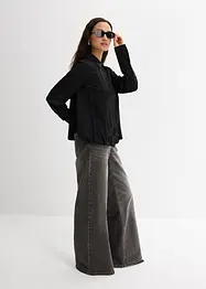 Satijnen blouse in een viscosemix, bonprix