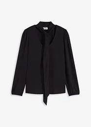 Gestructureerd shirt met afneembare strik, bonprix