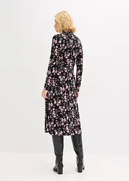 Midi jurk met opstaande kraag, bonprix