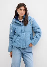 Gewatteerde jas van denim, bonprix
