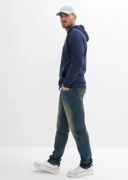 Hoodie met imitatieleren details, bonprix