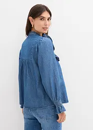 Spijkerblouse met ruches, bonprix