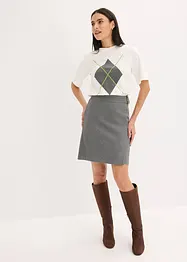 Shirt met halflange mouwen, pailletten en print, bonprix