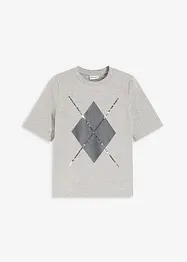 Shirt met halflange mouwen, pailletten en print, bonprix