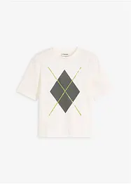 Shirt met halflange mouwen, pailletten en print, bonprix