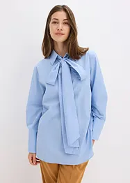 Blouse met strik van katoen, bonprix