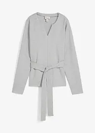 Longsleeve in een viscosemix met een brede ceintuur, bonprix