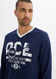 Pyjama met lange mouwen in een katoenmix, bonprix