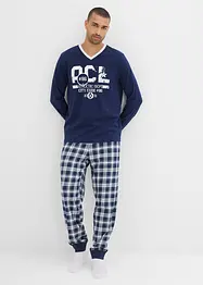 Pyjama met lange mouwen in een katoenmix, bonprix
