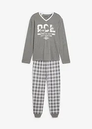 Pyjama met lange mouwen in een katoenmix, bonprix