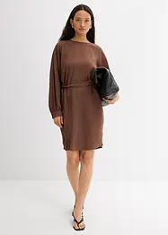 Mini jurk met structuur in een viscosemix, bonprix