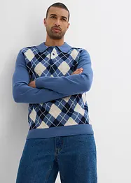 Polo-trui met Argylepatroon van puur katoen, bonprix